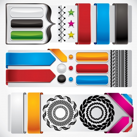 Set of web design elements のイラスト素材