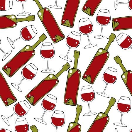 Wine seamless pattern のイラスト素材