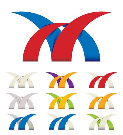 Abstract icons set of color versions 2 のイラスト素材