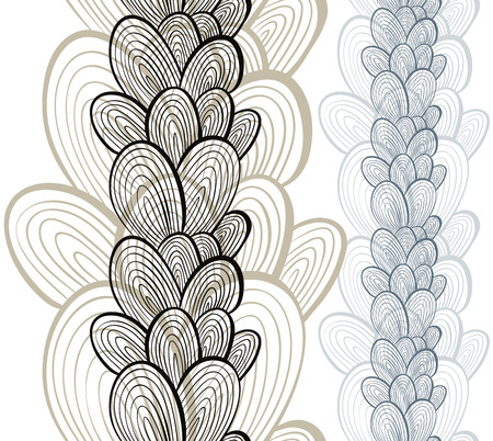 Seamless vertical design background, vector hand drawn illustration.のイラスト素材