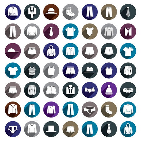 Man clothes vector icon set.のイラスト素材