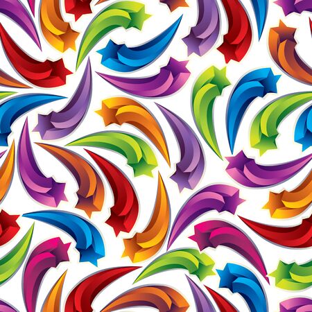 Graphic stylized fireworks seamless pattern, holiday theme vector background.のイラスト素材