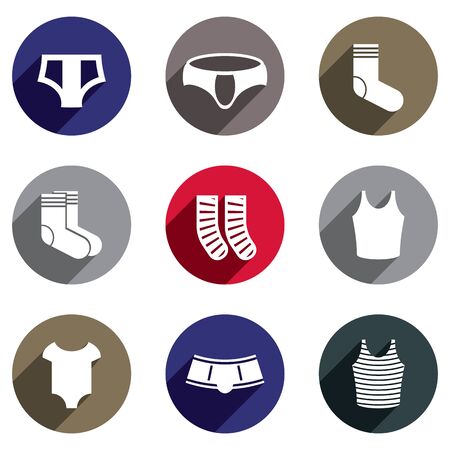 Male underwear vector icon set.のイラスト素材