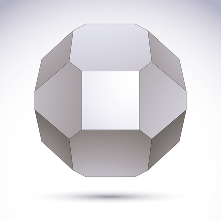 Vector abstract 3D object, design element template for technology theme projects, clear eps 8.のイラスト素材