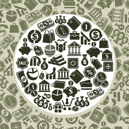 Abstract geometric seamless pattern, money のイラスト素材