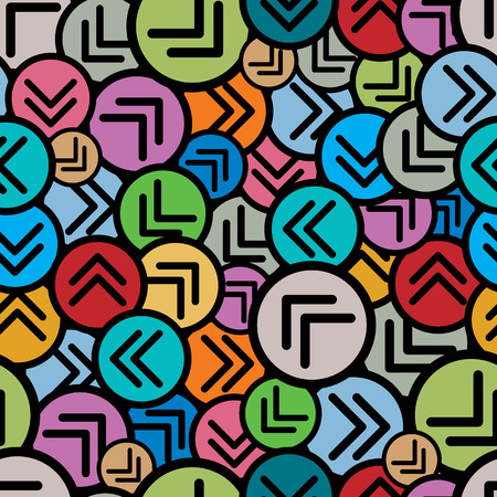 Colorful arrows seamless pattern, vector background.のイラスト素材
