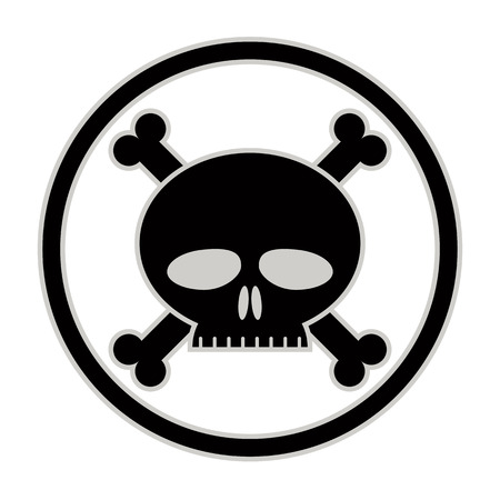 Skull and bones vector icon.のイラスト素材