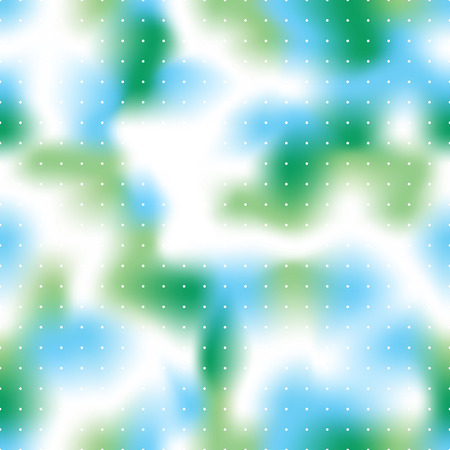 Seamless bright green and blue out of focus vector background with regular dots.のイラスト素材