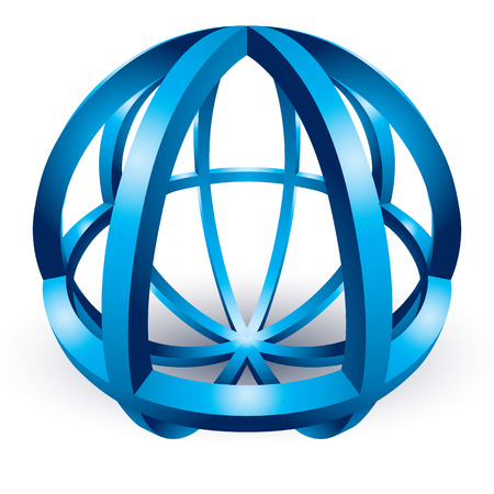 Abstract sphere icon isolated on white background, vector.のイラスト素材