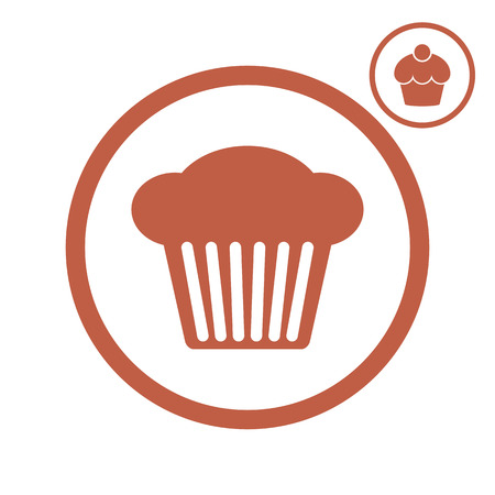 Cupcake vector icon.のイラスト素材