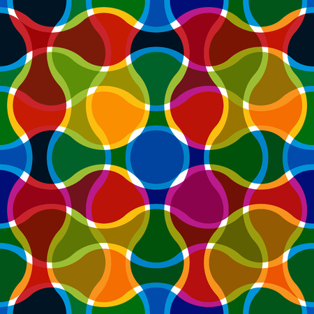 Colorful wavy lines seamless pattern, vector background.のイラスト素材