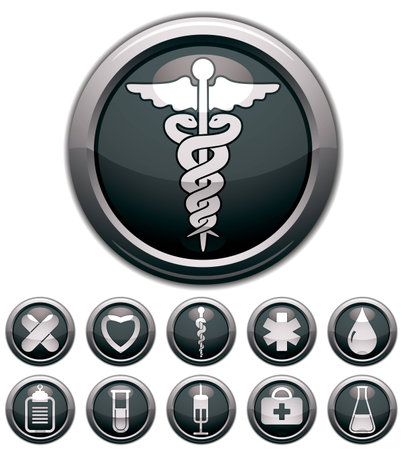 Medical icons set, vectors collection.のイラスト素材