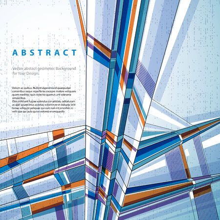 Vector abstract geometric background, modern style illustration.のイラスト素材