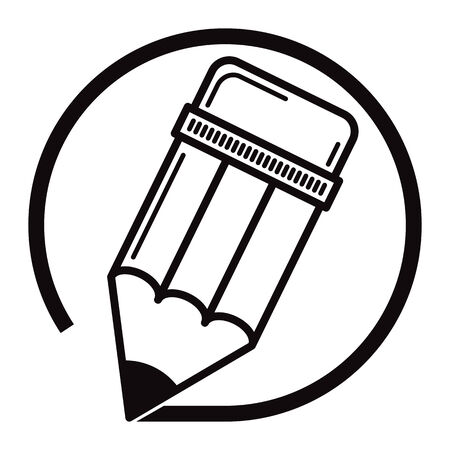 Edit pencil black and white vector icon.のイラスト素材