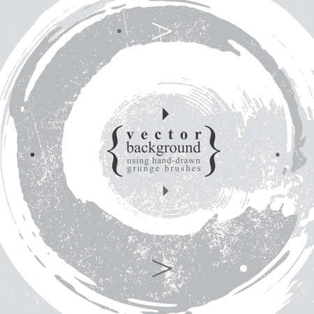 Grunge style vector background and engineering draft scheme, abstract vector illustration made using real ink hand-drawn grunge brushes, clear eps 8 vector.のイラスト素材
