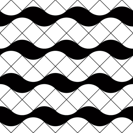 Mosaic ornament seamless pattern, vector background.のイラスト素材