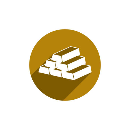 Gold bars vector icon isolated.のイラスト素材
