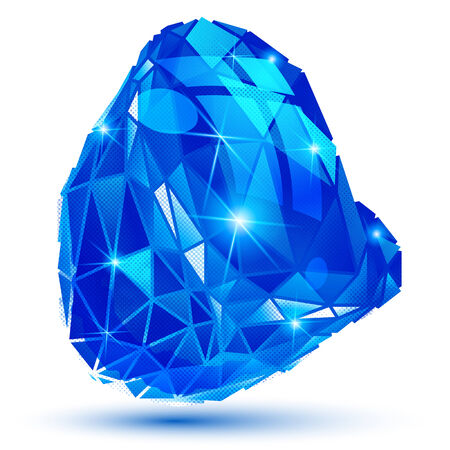 Plastic grain colorful dimensional geometric object, sparkling dotted gemstone element.のイラスト素材