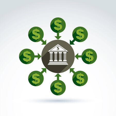 Banking credit and deposit money theme icon, vector conceptual stylish symbol for your design.のイラスト素材