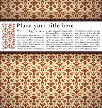Vintage background with horizontal place for text. Pattern in background is seamless so you can easy change format.のイラスト素材