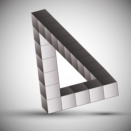 3d vector impossible shape.のイラスト素材