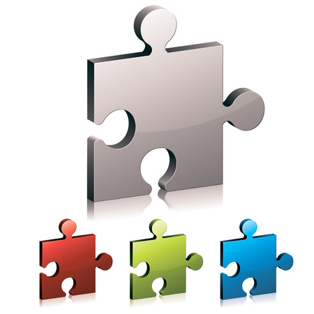 Puzzle piece vector icon.のイラスト素材