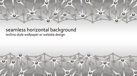 Technical seamless background, horizontal seamless pattern.のイラスト素材