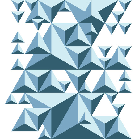 Geometric monochrome 3d seamless background with triangles, vector wallpaper or website background, eps 8.のイラスト素材