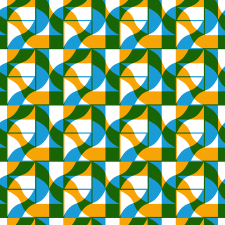 Ornate mosaic seamless pattern, geometric vector background.のイラスト素材