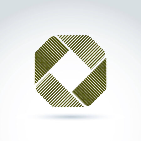 Geometric abstract symbol, vector graphic design element, icon.のイラスト素材