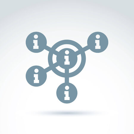 Social information collecting and exchange theme icon, social media, vector conceptual unusual symbol for your design.のイラスト素材