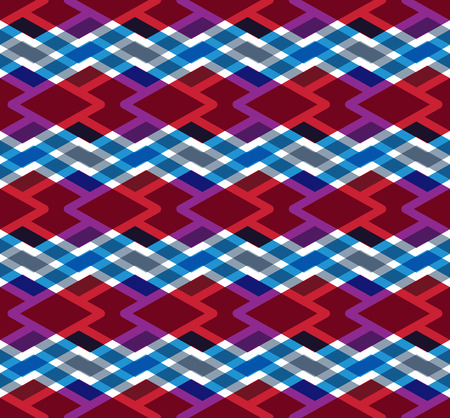 Colorful endless vector striped texture, motif abstract contemporary geometric background. Creative zigzag symmetric continuous pattern.のイラスト素材
