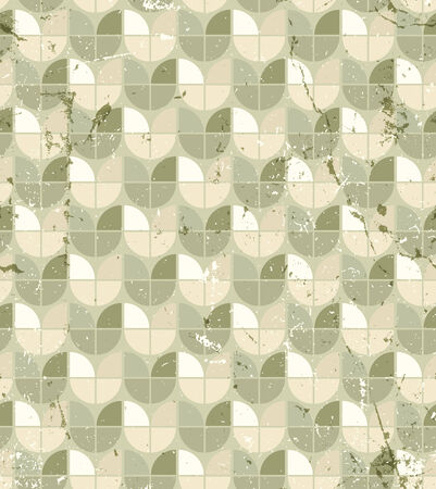 Vintage neutral geometric seamless pattern, stained glass abstract background.のイラスト素材