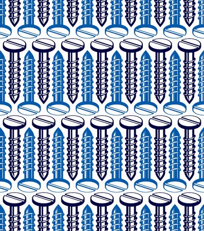 Repair idea seamless pattern, highly detailed 3d bolts symmetric backdrop. Building and manufacturing parts.のイラスト素材