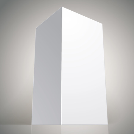 Realistic white package box for products, put your design over the pack in multiply mode, vector illustration eps 8.のイラスト素材