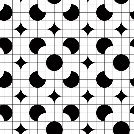 Retro tiles seamless pattern, vector background.のイラスト素材
