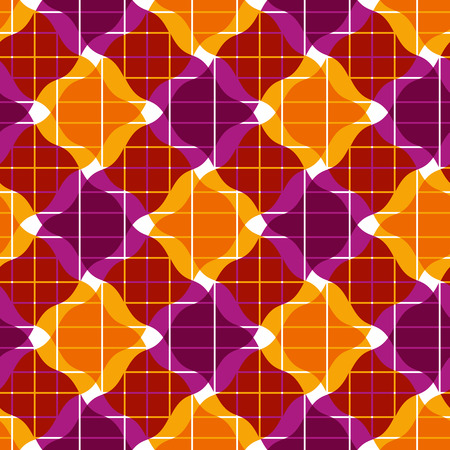 Ornate mosaic seamless pattern, geometric vector background.のイラスト素材