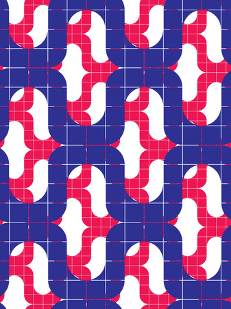 Geometric tiles seamless pattern, vector background.のイラスト素材