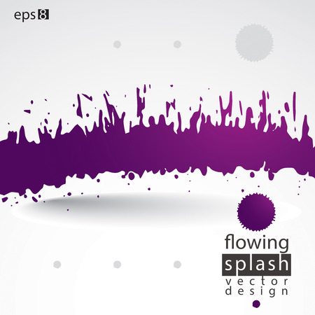 Vector colorful acrylic abstract spot, brush painted design element, graphic creative inky illustration scanned and traced.のイラスト素材