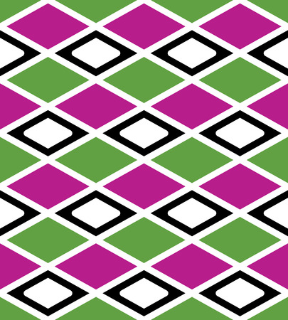 Rhythmic colorful textured endless pattern with rhombs, continuous elegant ethnic intertwine geometric background. Classic zigzag vivid texture.のイラスト素材