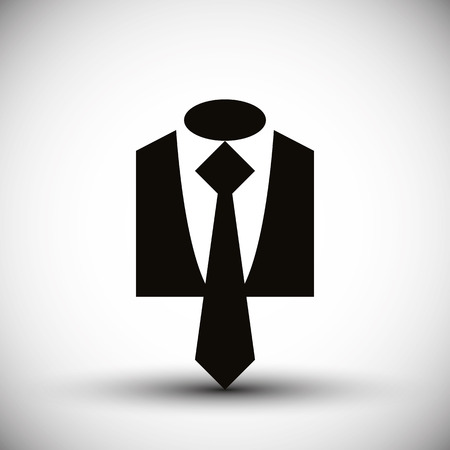 Cloth icon vector illustration of suit with a tie business man icon.のイラスト素材