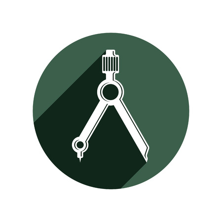 Industrial professional work tool, engineering compass for use in sketch drawing and project design.のイラスト素材