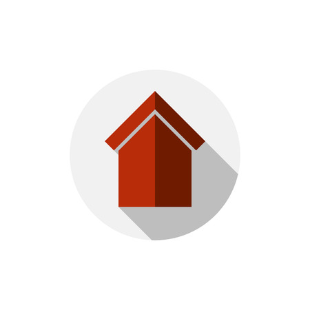 Vector house simple illustration. Abstract symbol isolated on white real estate design element.のイラスト素材