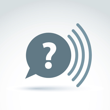 Dissemination of information theme icon, faq, support, vector conceptual unusual symbol for your design.のイラスト素材