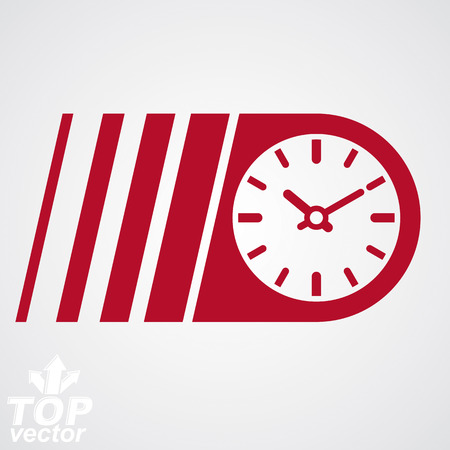 Vector timer, eps 8 clear vector illustration. Time runs fast conceptual graphic design element. Time management pictogram, includes additional version.のイラスト素材