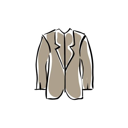 Illustrated vector medical robe, drawn laboratory assistant clothing.のイラスト素材