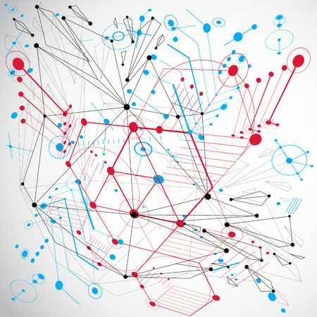 3d vector abstract colorful background created in Bauhaus retro style. Dimensional geometric composition with low poly shattered object and graphic elements can be used as templates and layouts.のイラスト素材