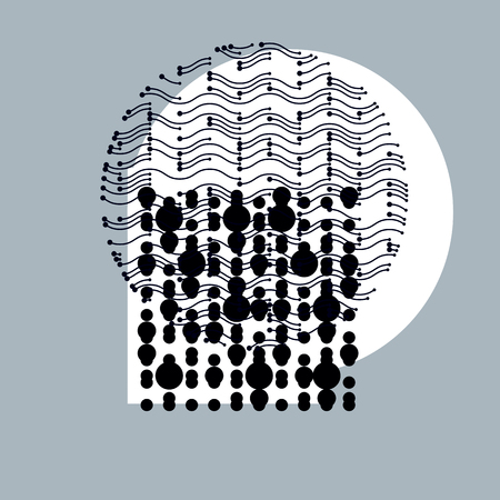 Abstract vector background, geometric illustration.のイラスト素材