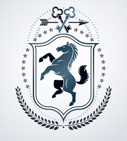 Heraldic Coat of Arms, vintage vector emblem.のイラスト素材