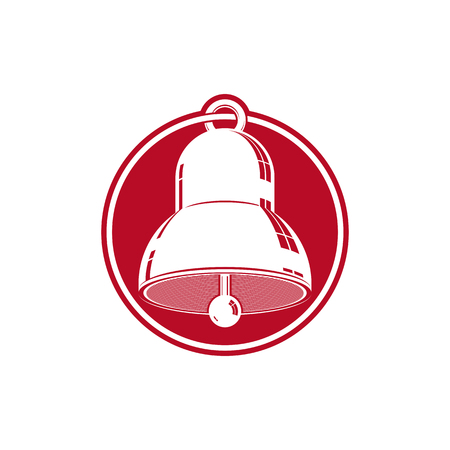 3d stylish bell isolated on white. Detailed high quality illustration. Three-dimensional design element.のイラスト素材